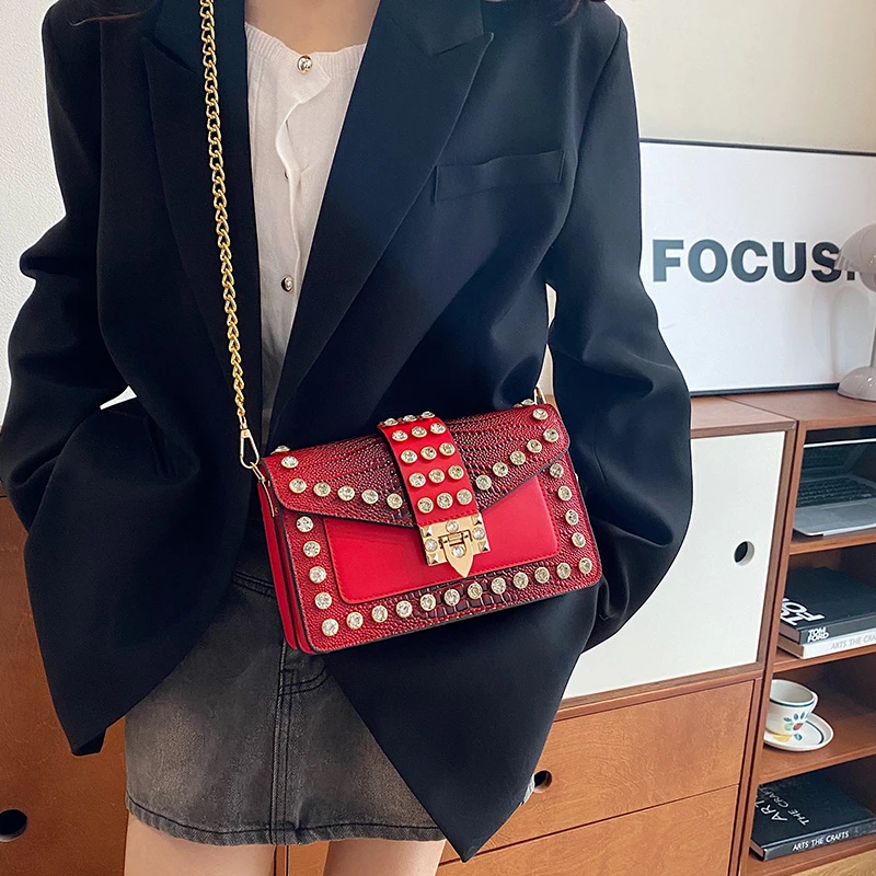 Trendy Designer Chain Shoulder Crossbody Bags for Women Handbags and Purses 2023 New Fashion Ladies  Trendy Tote Messenger Bags