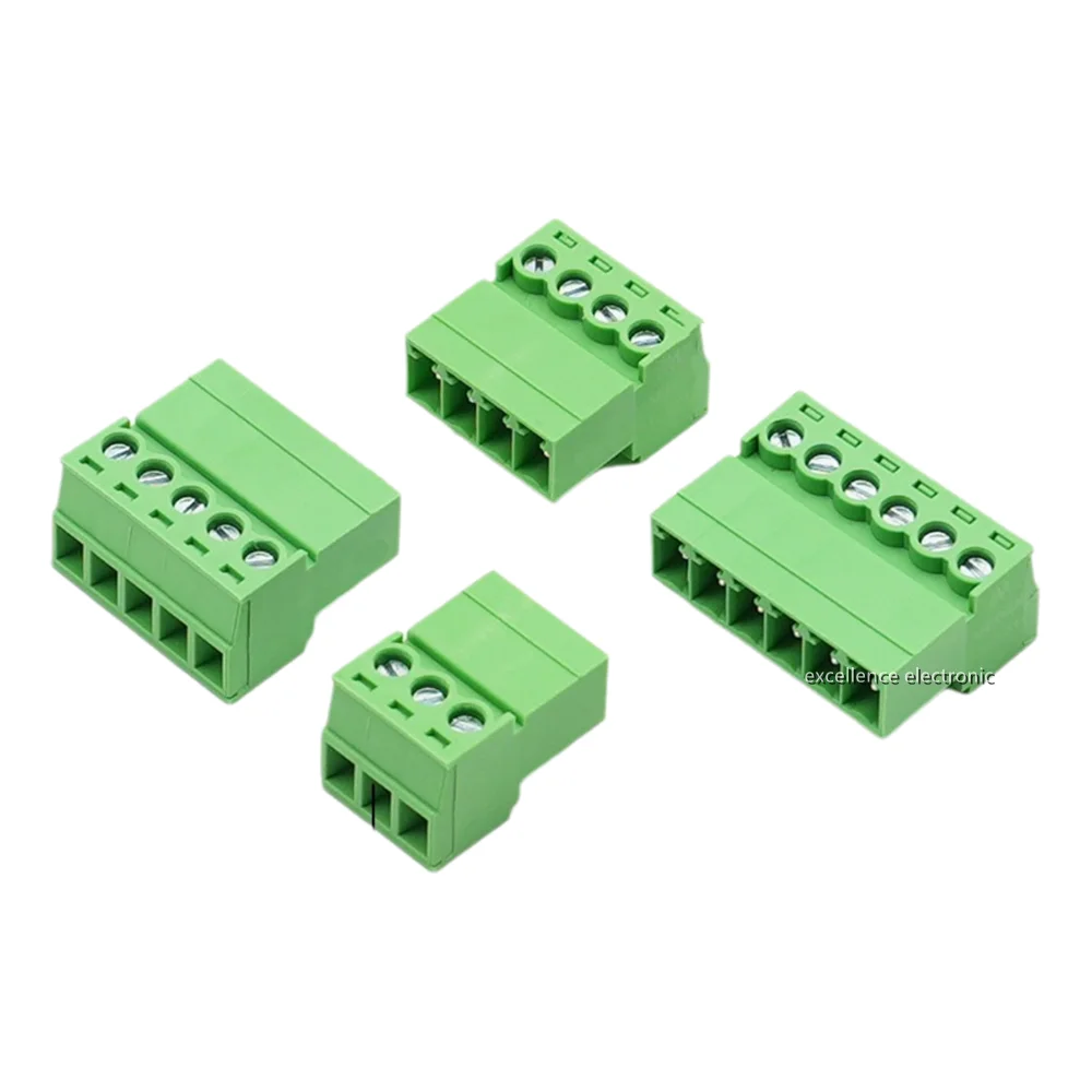 10PCS 15EDGKP 3.81mm/3.5mm Welding Free Aerial Docking Plug-in Terminal Block Female Socket 2P 3P 4P-12P 3.5/3.81 Pitch