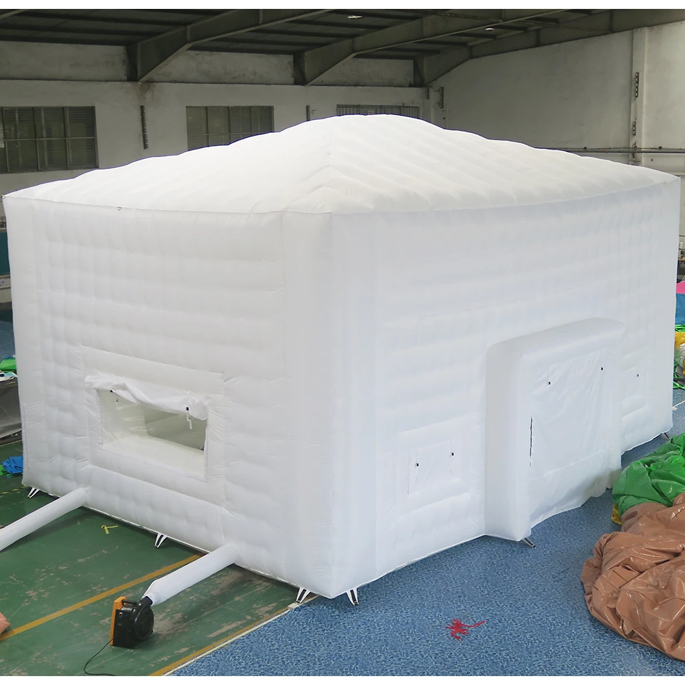 Fast Airการจัดส่ง,ยักษ์กลางแจ้ง 6x6M/8x6M/10x8M Inflatable Cubeเต็นท์,Inflatable Marquee,สีขาวInflatableงานแต่งงานเต็นท์