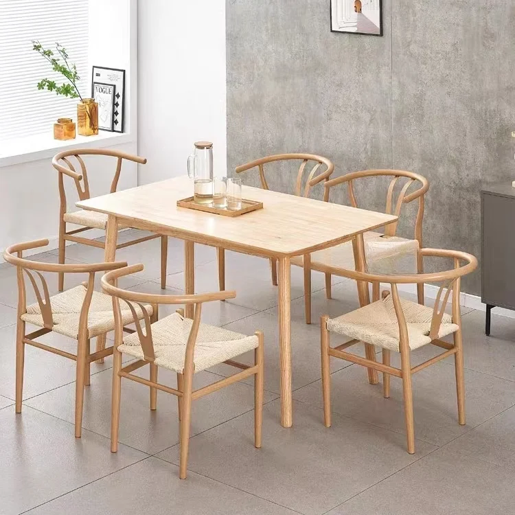 custom stackable dining room restaurant oak solid wood wishbone chair with arms for events