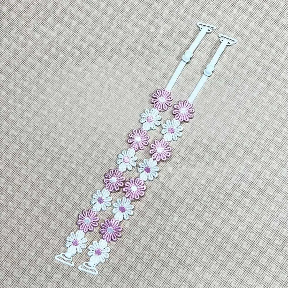 جديد الأزهار أشرطة حمالات الصدر البوليستر الدانتيل الكتف الأشرطة قابل للتعديل الزخرفية الأزهار أحزمة الكتف