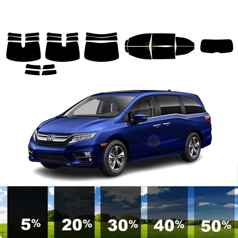 

precut Removable Window Tint Film For Car 100% UVR 5%-70%VLT Heat Insulation Carbon ﻿For HONDA ODYSSEY MINI VAN 2018-2023