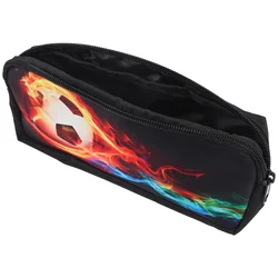 Primary School Student Stationery Bag Convenient Case Teen Pencil Sports Polyester Handheld Pouch Football Makeup Storage