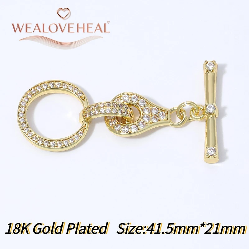 18K vergoldeter Messing-OT-Knebelverschluss, Rosenblüten-Emaille-Zirkon-Verschlüsse für Armbänder, Schmuckherstellungszubehör, DIY-Zubehör – Detail 33