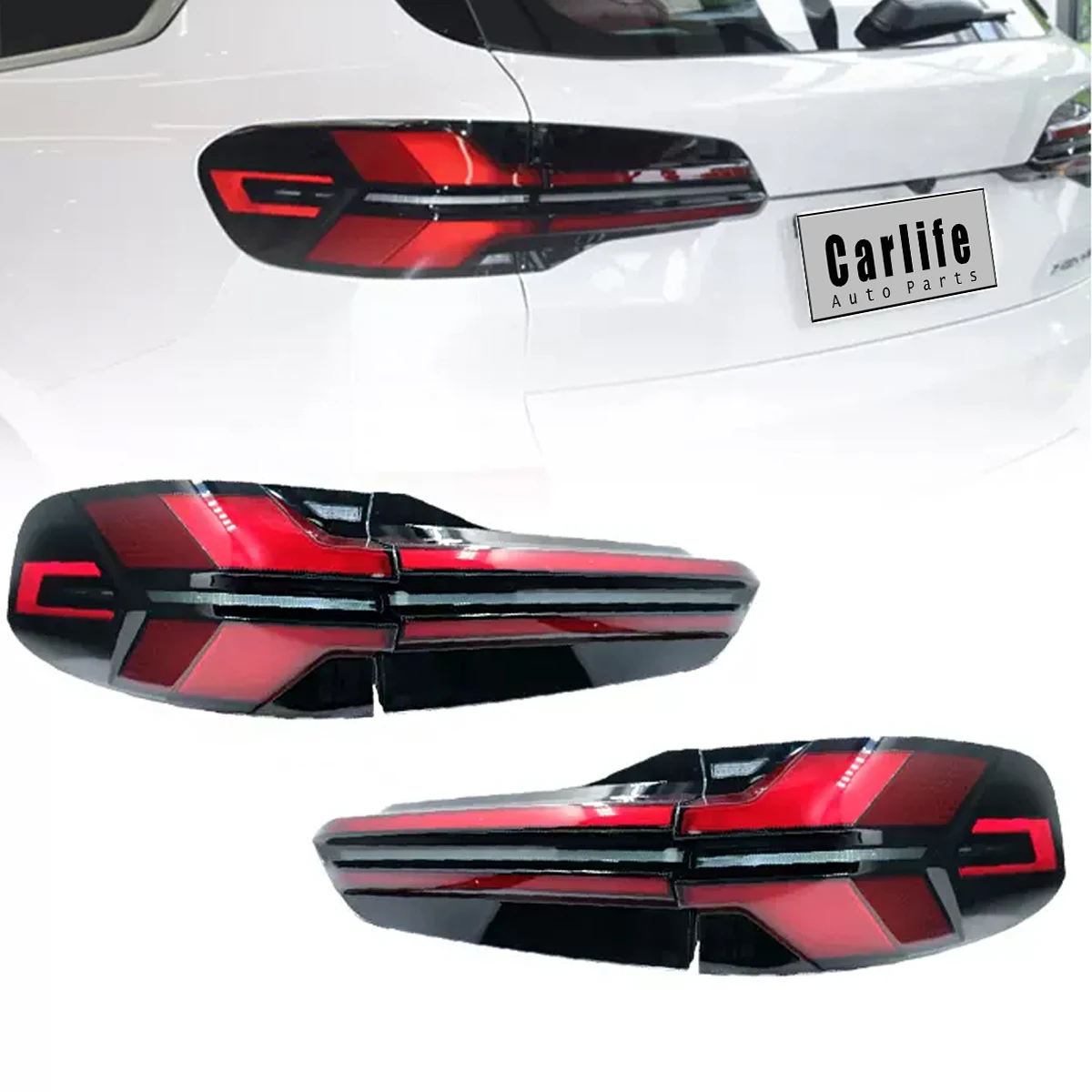 

For BMW X5 G05 2019-2022 Modified to 2024 Rear Lamps Conversion Upgrade Left and Right Tail Lights Assembly.