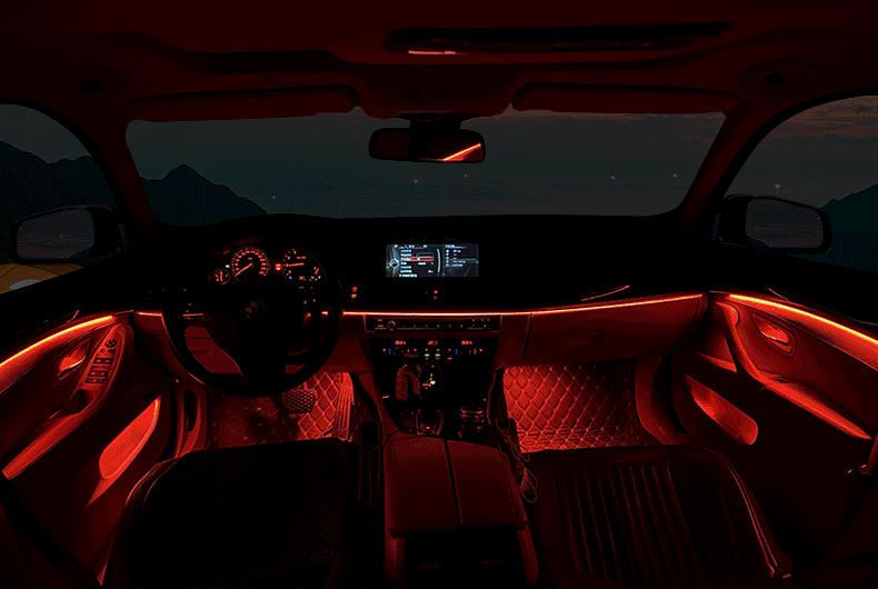 Kits de Luzes LED Ambiente para Interior Específicos para BMW Série 5 F10  F11, 9 Cores, Iluminação Decorativa de Ambiente, Acessórios Internos