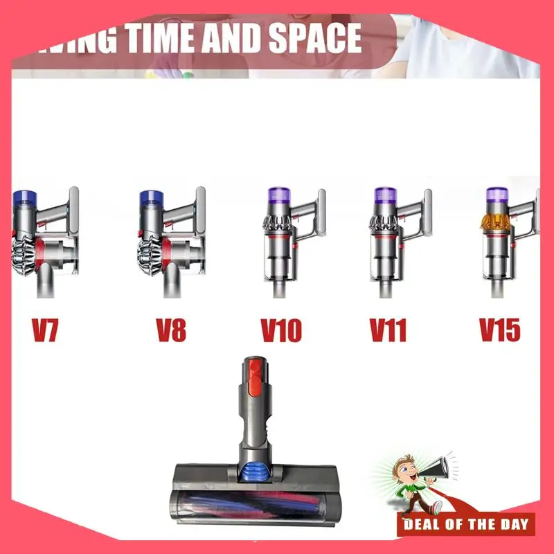 Entrega em 24 horas para Dyson V7 V8 V10 V11 V15 Cabeça de acionamento direto com faróis LED Acessórios de vácuo