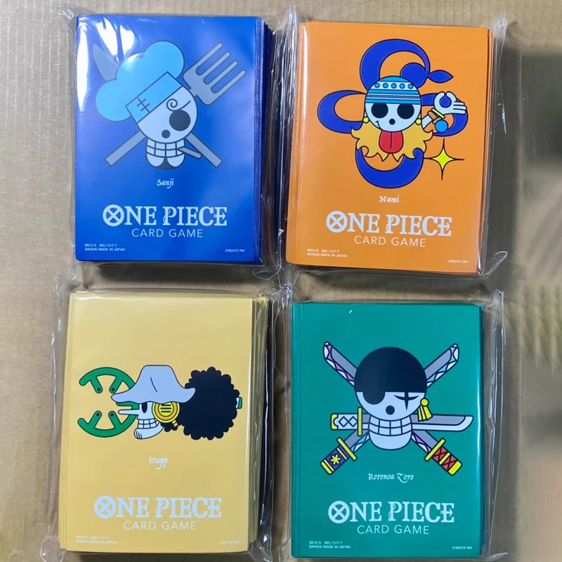 

Straw Hat Crew Card Sleeves Set 66x92mm 70pcs, Zoro Nami Usopp Sanji 4 Designs Official Style Protectors Anime Gift for Children