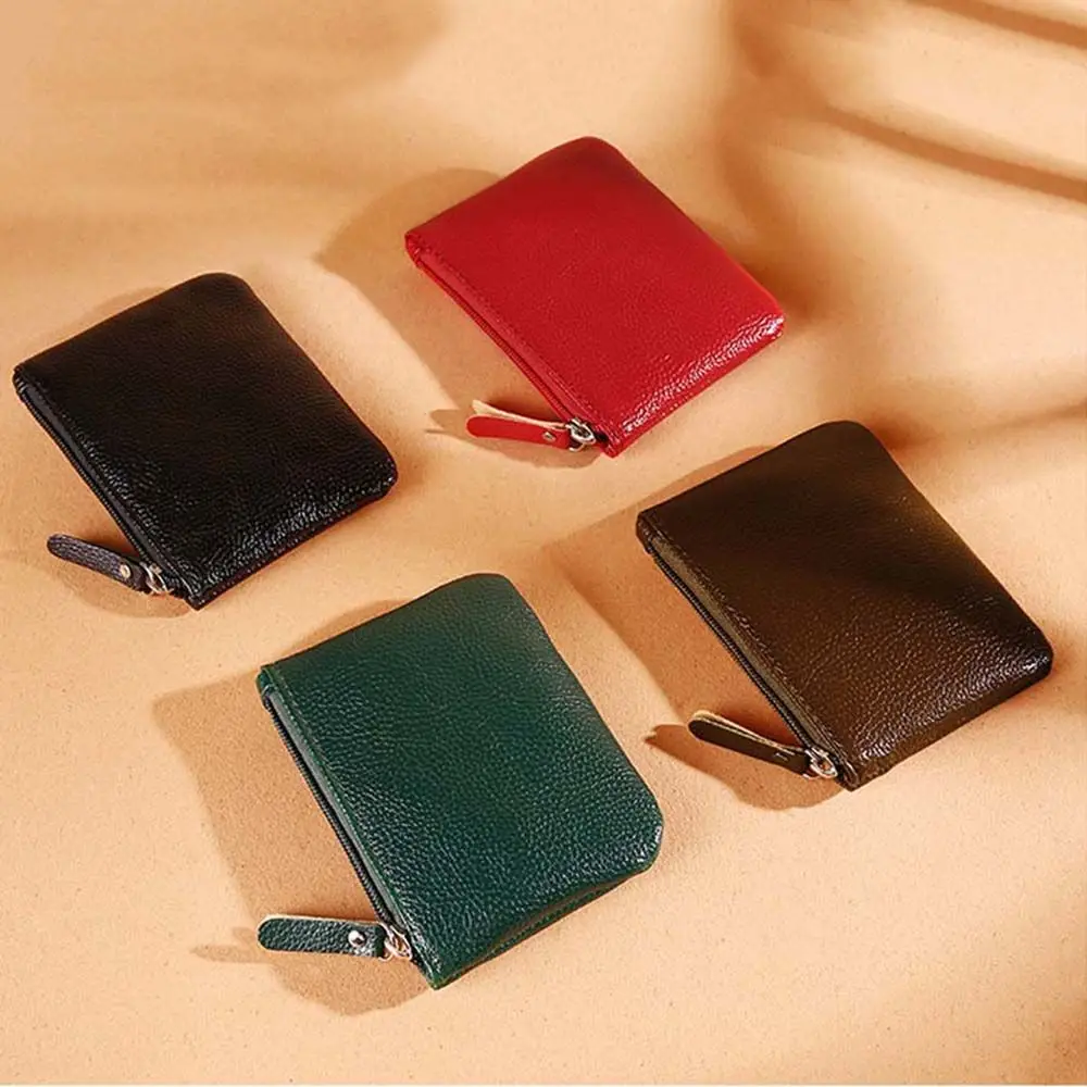 

Women Fashion With Zipper Mini Card Case Lychee Pattern Coin purse PU Leather Clutch Handbag Key wallets