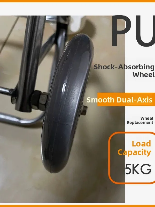 

Портативные колеса для тележки с 5-дюймовым подшипником, бесшумные износостойкие колеса из полиуретана, ручная тележка из искусственной кожи, колеса для тележки для овощей