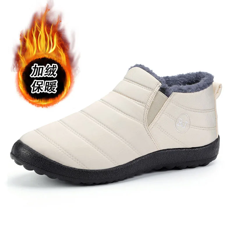 أحذية قطنية جديدة للتصدير في فصل الشتاء مع دفء الصوف، أحذية نسائية كبيرة الحجم عبر الحدود، أحذية ثلج غير رسمية للزوجين، كلاسيكية للرجال