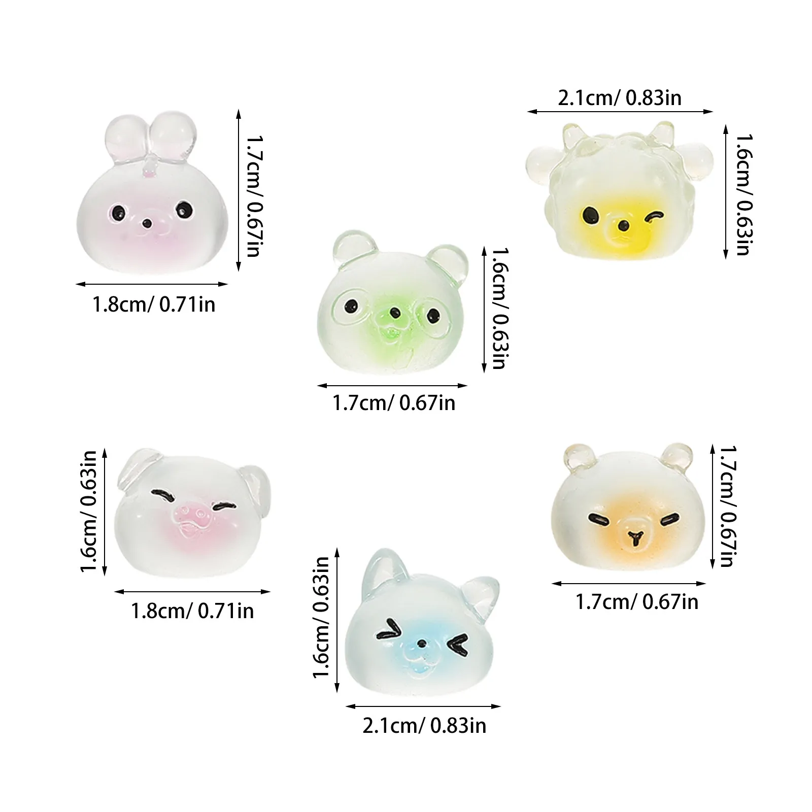 24pcs Mini Animal Figurines Resin Cute Desk Decor For Office Home Workstation Small Statue Collection Garden Landscape
