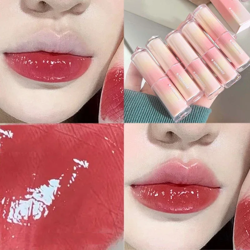 Jelly Spiegel Lippenstift 8 Kleur Plumping Langdurige Anti-Stick Cup Hydraterende Kristallen Lip Tint Water Licht Lippen Make-Up Cosmetisch