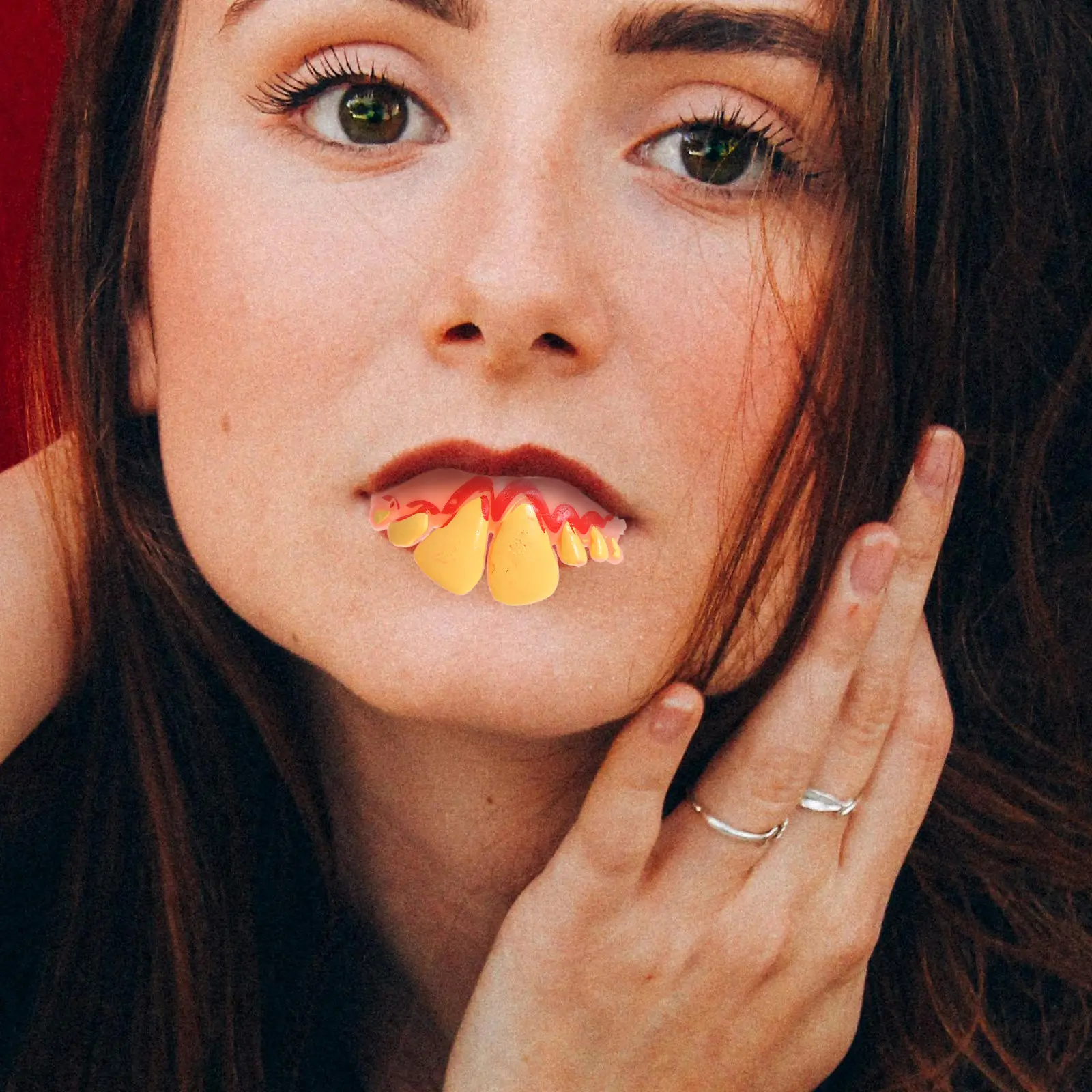 

4Pcs Halloween Fake Teeth Cosplay Party Realistic Scary Dentures Prop Masquerade Costume Party Funny Scary Teeth Decoration