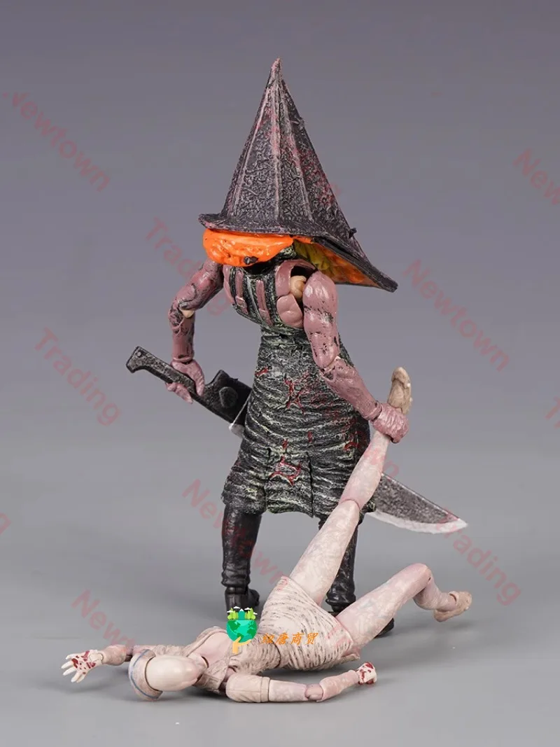 In Stock [72 Hours Shipping] Silent Hill 2 Figma Triangle Head Red Pyramid Faceless Nurse Action Figure Toy Collection Gift