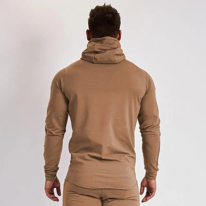 New Mens Skinny Hoodies Sweatshirts Autumn Male Gyms Fitness Bodybuilding Joggers Sportswear Casual Fashion Cotton Zipper Jacket