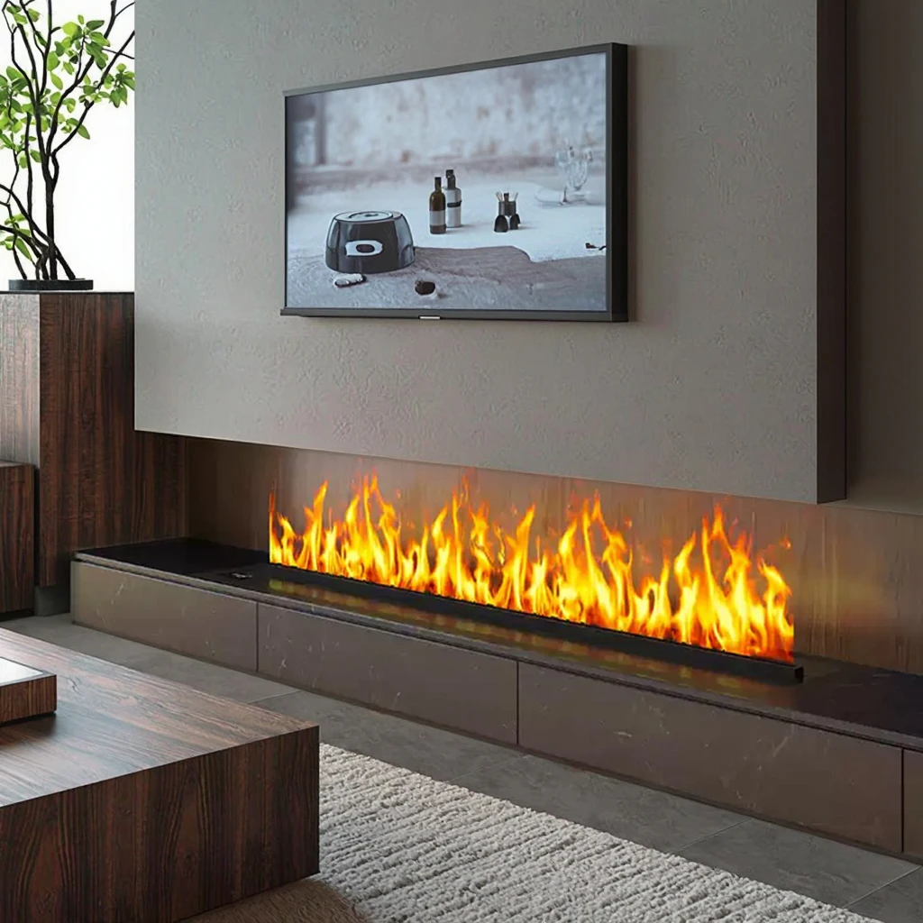 Home 3D Atomizing Fireplace European Decoration Embedded 1000 MM Electronic Fireplace Simulation Flame TV Cabinet Humidifier