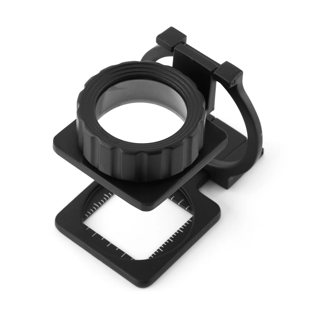 

15X портативная складная подставка для лупы, увеличительное стекло, лупа, мерная шкала, складная подставка для лупы, складная лупа