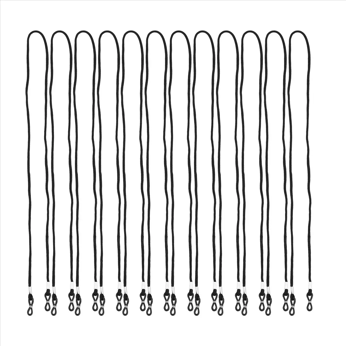 HITL 12pcs Nylon Eyeglass/Spectacle/Sunglass/Eyewear Cord Holder Neck String---Black