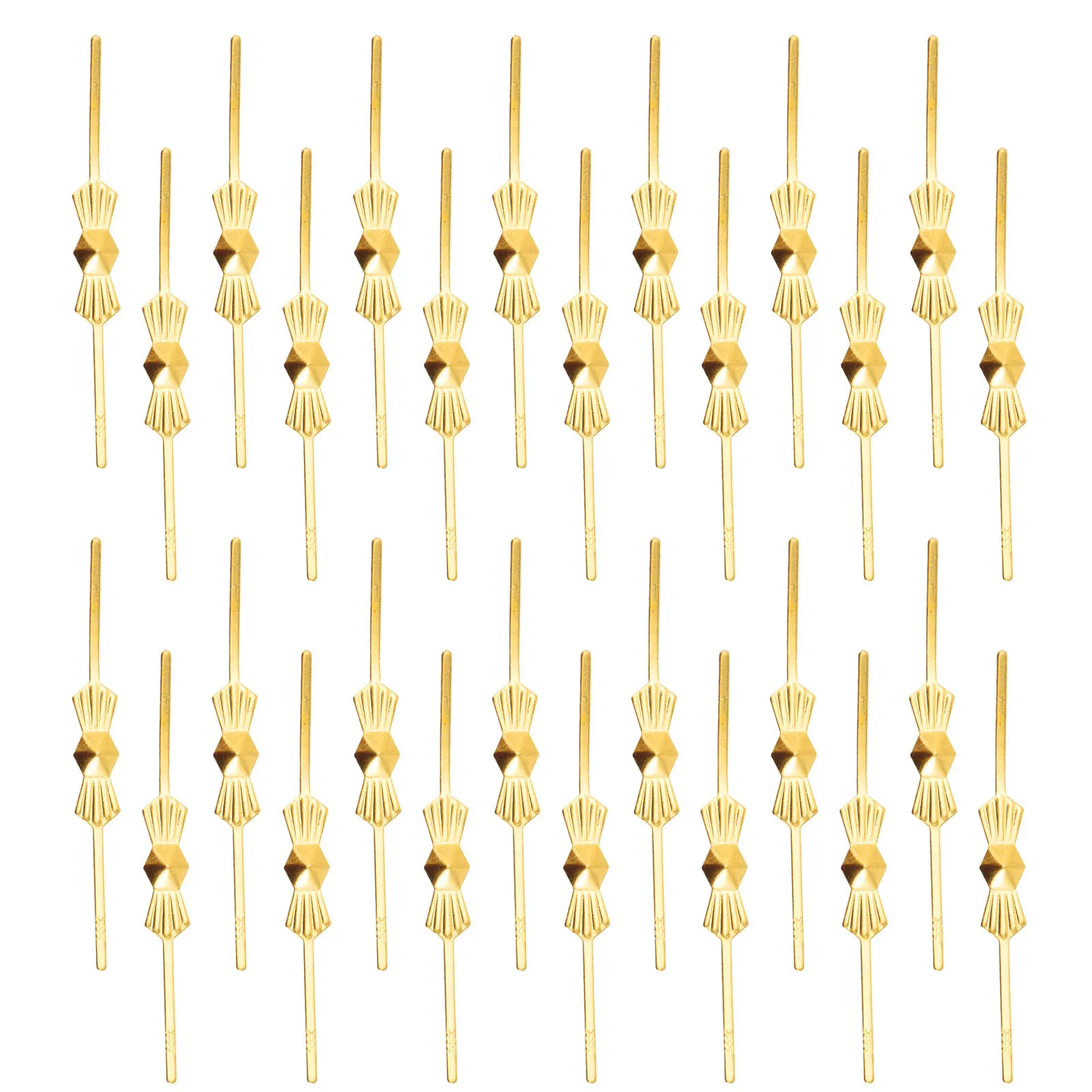 400 Pcs Bow Tie Chandelier Clips Bowtie Connectors Crystal Golden Fastening Parts