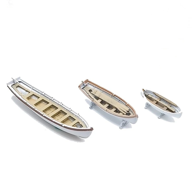 

1Set 1/350 Scale Simulation Rowing Boat 3D Print Pulling-boat Uncolored Assemble Ship Model Navy Row Cutter for Handmade Hobby