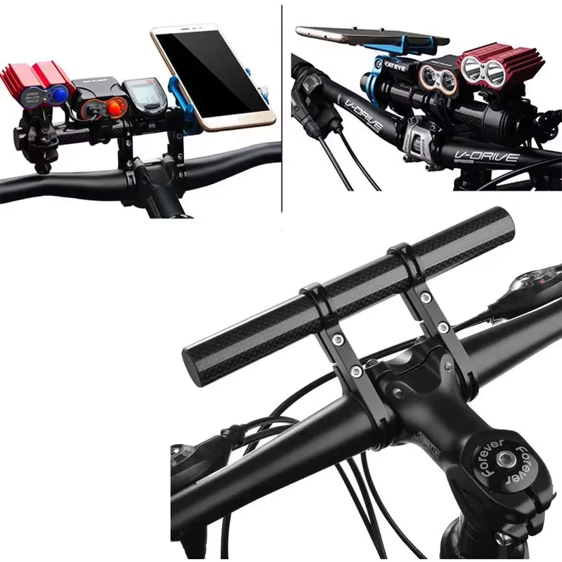 Bike Handlebar Extension Shelf Single/Double Bicycle Bracket Aluminum Alloy Multifunction Expansion Bracket Bike Accessories