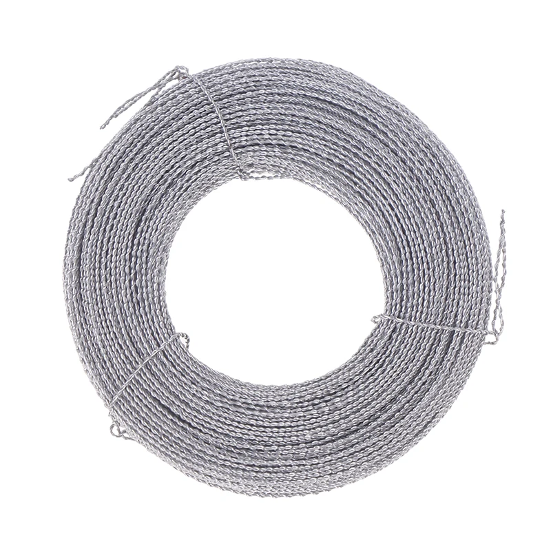 

40M/Roll Electric Meter Lead Seal Wire - Iron Thread Security Seals for Utility Meters,Two-Strand Anti-Tamper Sealing Buckle Set