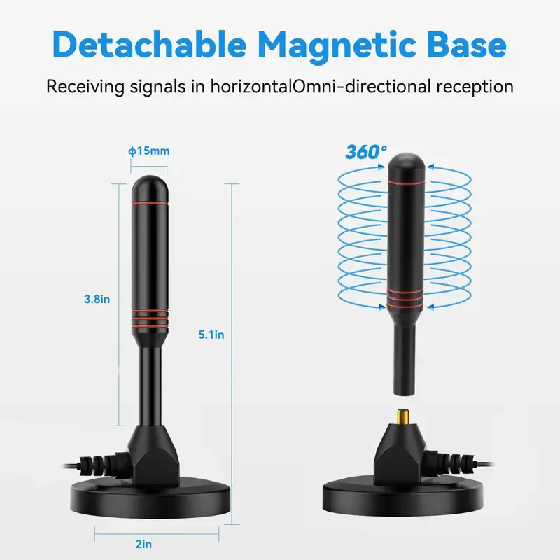 50 stuks best verkochte DTMB hoge HD digitale tv-antenne binnen buiten zuignap ontwerp USB grensoverschrijdend thuisgebruik speciale grond W