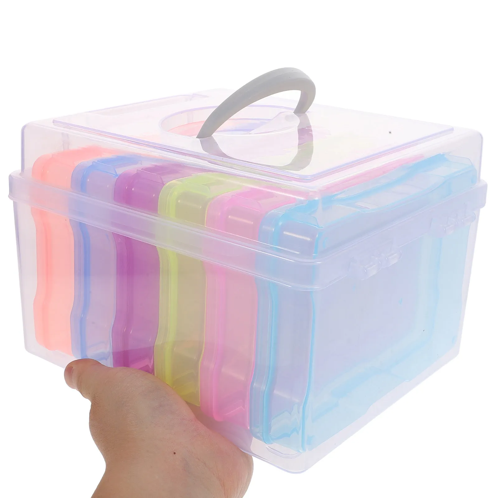 Photo Storage Container Plastic Cards Box for Postcards Photos Greeting Cards Beads Jewelry Craft Supplies Organizing Box