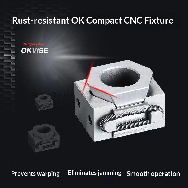 OKC OKP M6-M12 CNC Industrial High Precision Pneumatic Parts Clamps Tooth Surface Jaws OK Wedge Modular Single Vise