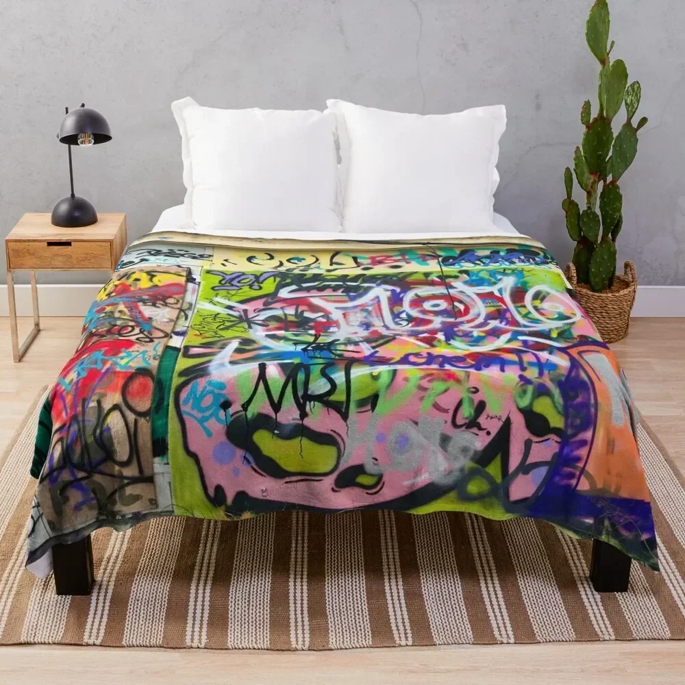 

Urban Graffiti Throw Blanket Soft Cozy Blanket for Pet Kids Adults