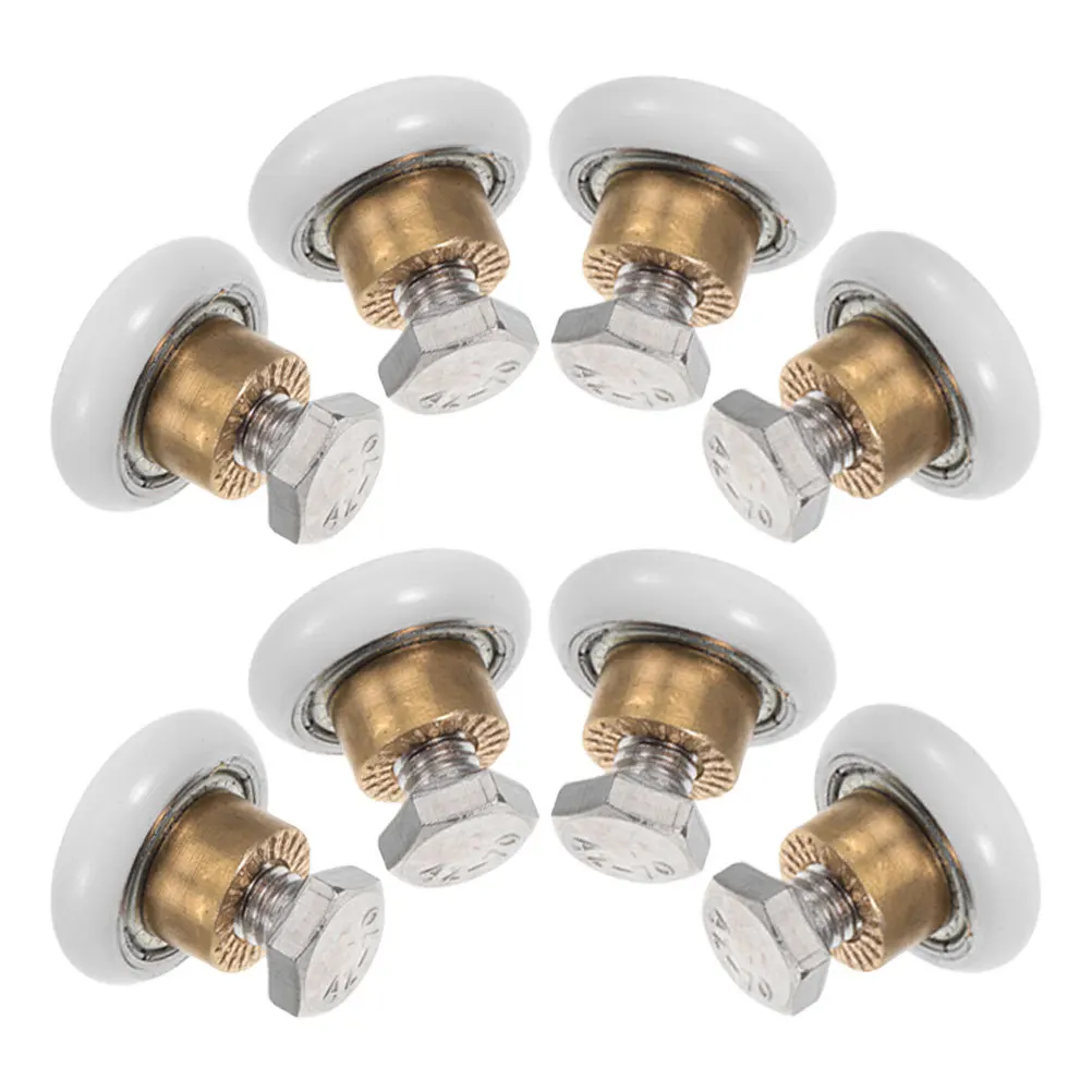 

8Pcs Shower Door Rollers Replacement Set for Glass Sliding Doors Smooth Operation Bathroom Hardware Universal Fit