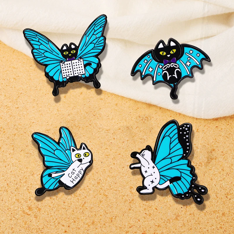 Potted Animal Capybara Butterfly Cat Metal Badge Punk Brooch Jewelry Gifts For Friends Creative Duck Enamel Pin Cartoon