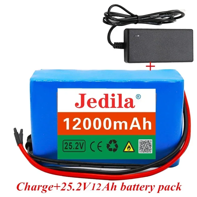 24V 12.0Ah 6s2p 18650 lithium-ion battery pack 25.2v 12000mAh  lithium-ion battery pack with BMS + charger