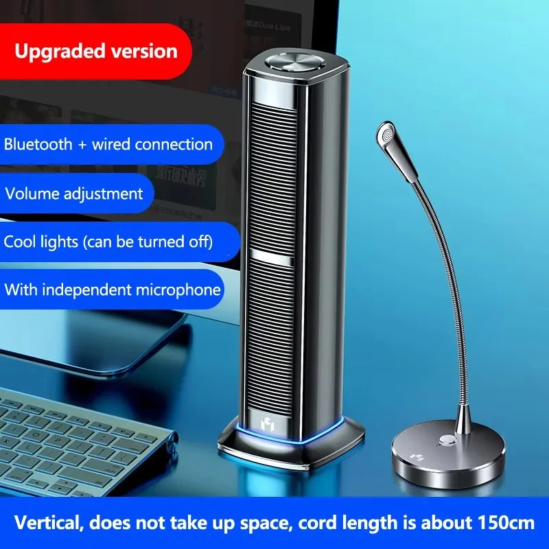 ลำโพงบลูทูธแบบมีสายสำหรับเล่นเกมคอมพิวเตอร์โฮมเธียเตอร์ซับวูฟเฟอร์ลำโพงบลูทูธสำหรับเดสก์ท็อปโน้ตบุ๊คเสียงไฮไฟที่ดีที่สุด