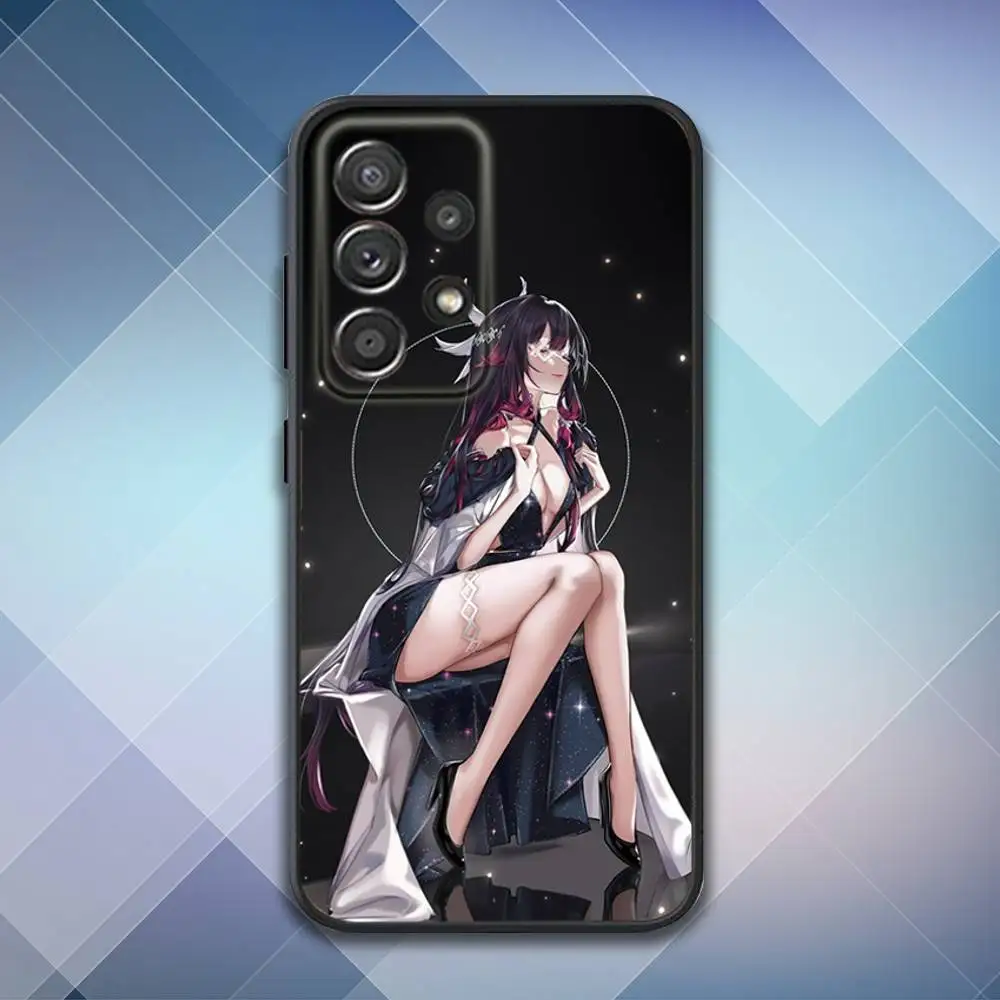 Custodia per telefono G-Genshin Impact Columbina per Samsung S25, S24, S21, S22, S23, S30, Ultra, S20, Plus, Fe, Lite, Note, 10.9,5G Cover nera