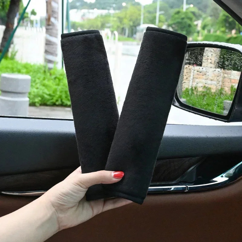 1/2Pcs Universal Comfortable Seat Belt Cover Adjustable Plush Car Safety Belt Cute Pink Car Accessories Car Accessories Interior image 4