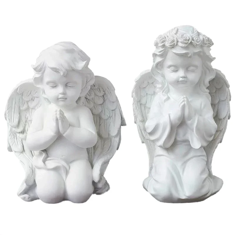 MGT-Cute Little Angel Figure Statue, Resin Decoration, Home Crafts, Creative Crafts, European