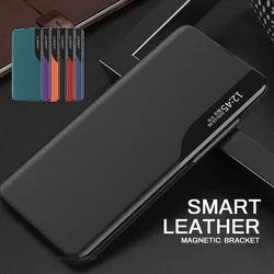 Window Magnetic Flip Phone Case For Xiaomi Poco X6 M6 Pro 5G 4G Book Leather Cover Holder Anti-fall Funda Shell Coque Capa