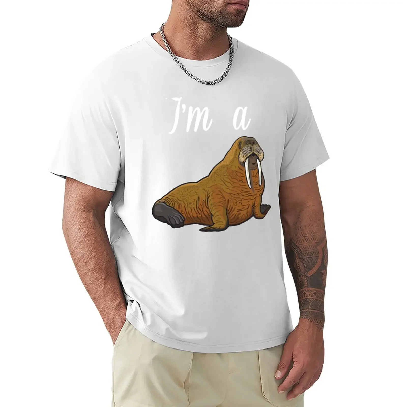 I'm A Walrus Retro Classic Design T-Shirt customs design your own quick-drying plain white t shirts men