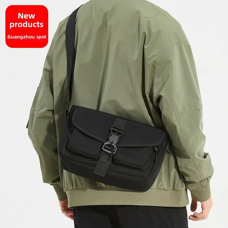 Fashionable Crossbody Bag Magnetic Buckle Casual Men's Shoulder Bags Trendy and Versatile Commuting bag 2025 Summer New 가방 сумка