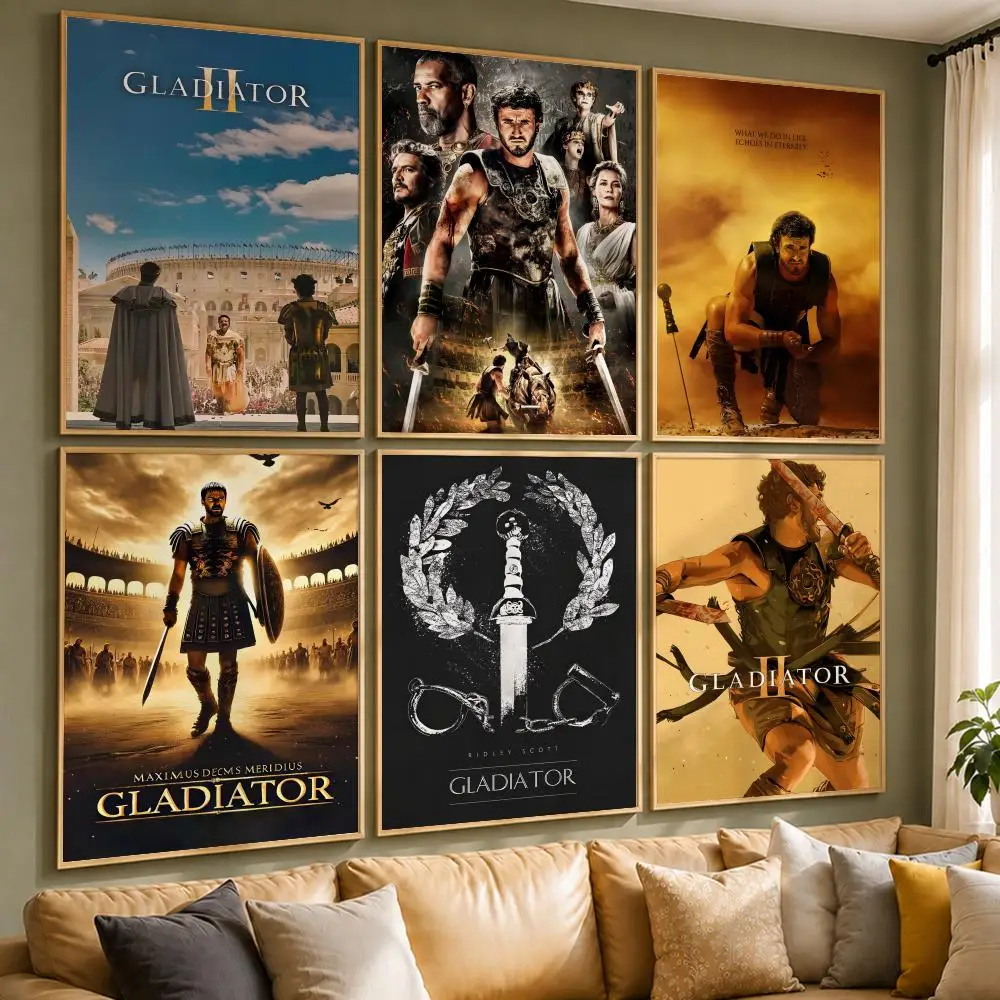 Classic Movie G-GladiatorS Poster Vintage Retro Anime Poster Stickers Peel and Stick Wall Art Home Decor