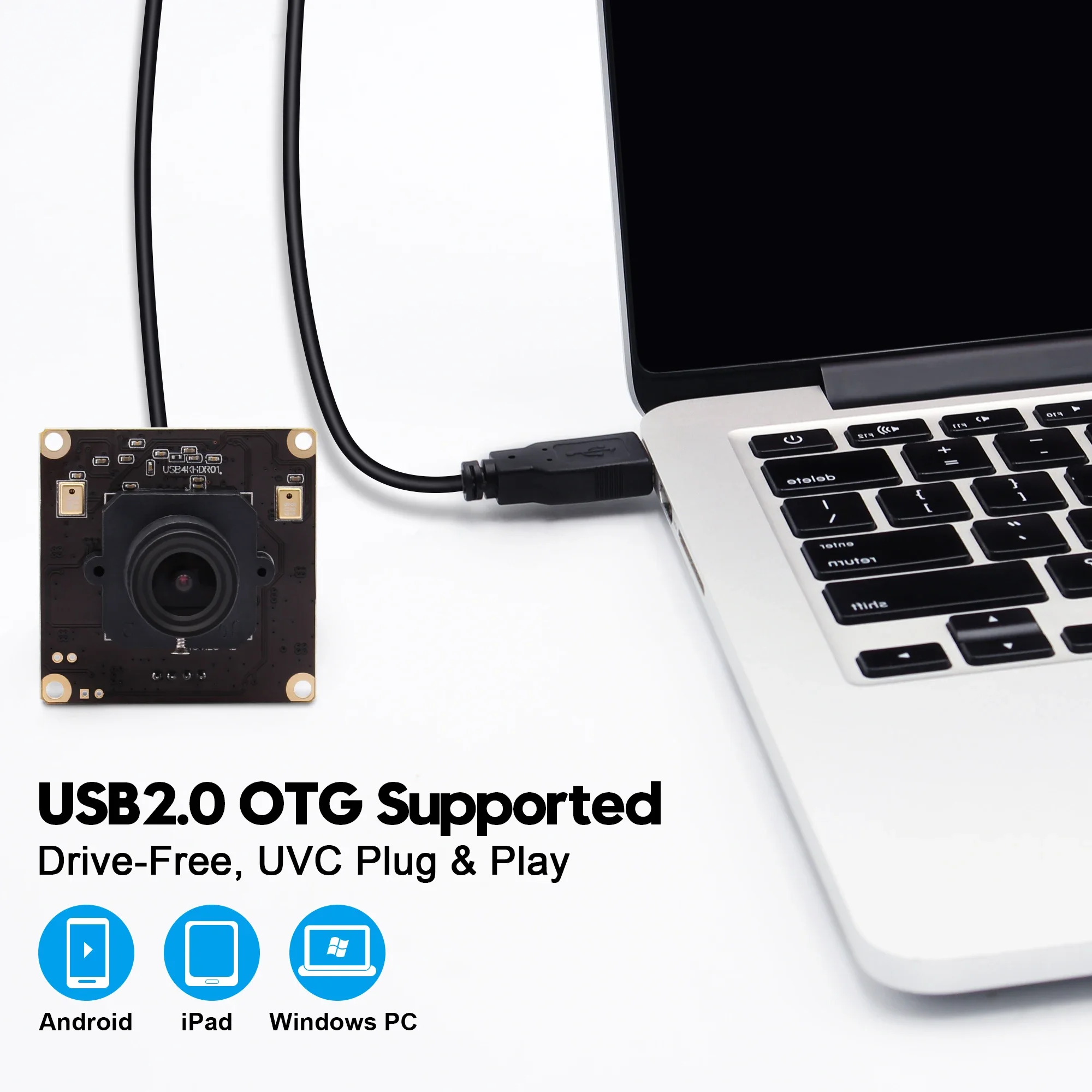 ELP 4K Ultra USB Camera Module CMOS IMX317 2160P 30fps USB Webcam With Microphone for Home Security , Industrial Machine Vision