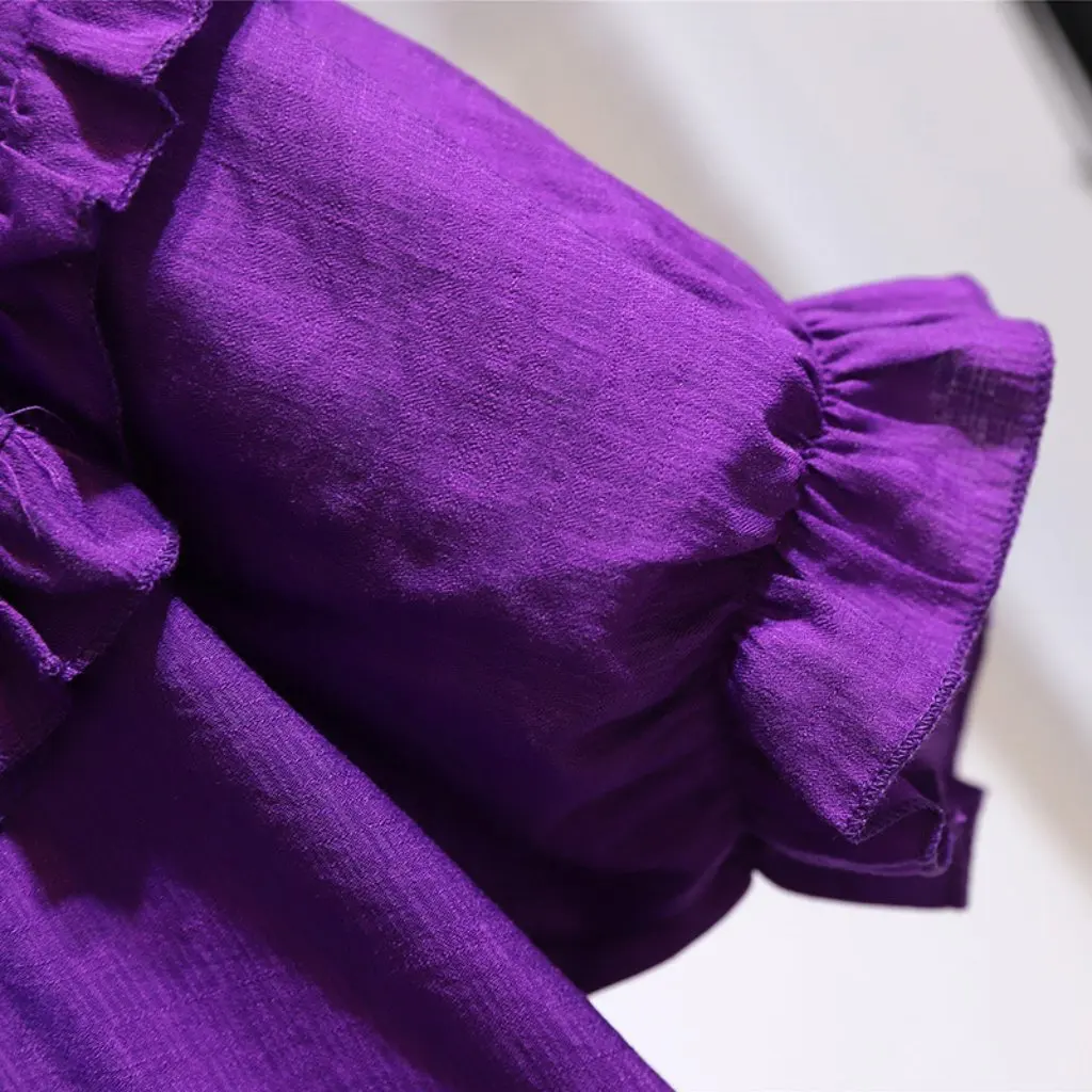 

Новая летняя рубашка для куклы Chubby Sister Fresh, свободная футболка с короткими рукавами и рюшами Deformation Ce, женский топ больших размеров