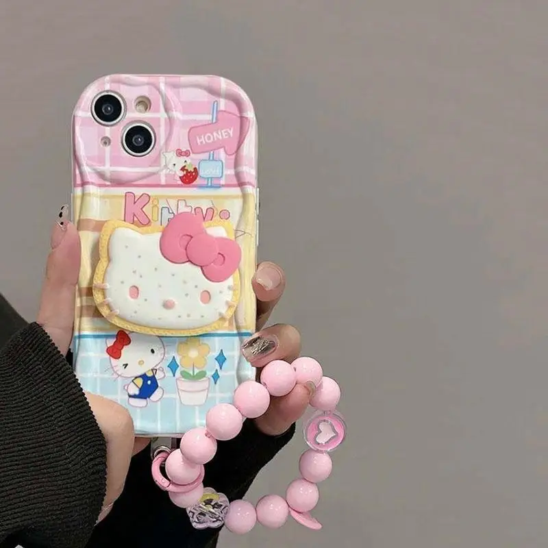 Sanrio Hello Kitty Kawaii Head Stand Case For Infinix Note 30 40 Pro Zero 30 Hot 40i 30 Play Smart 8 7 Cover Funda Soft Silico