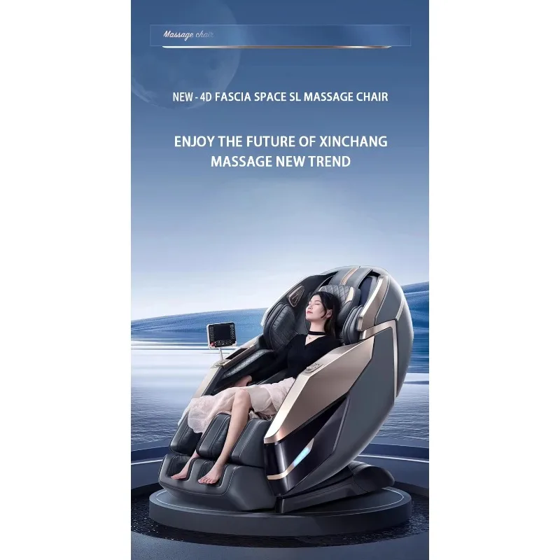 Electric Massage Chair Foot Roller Massage Lounge Chair Full Body Zero Gravity Stretching 4D Massage Chair 2025