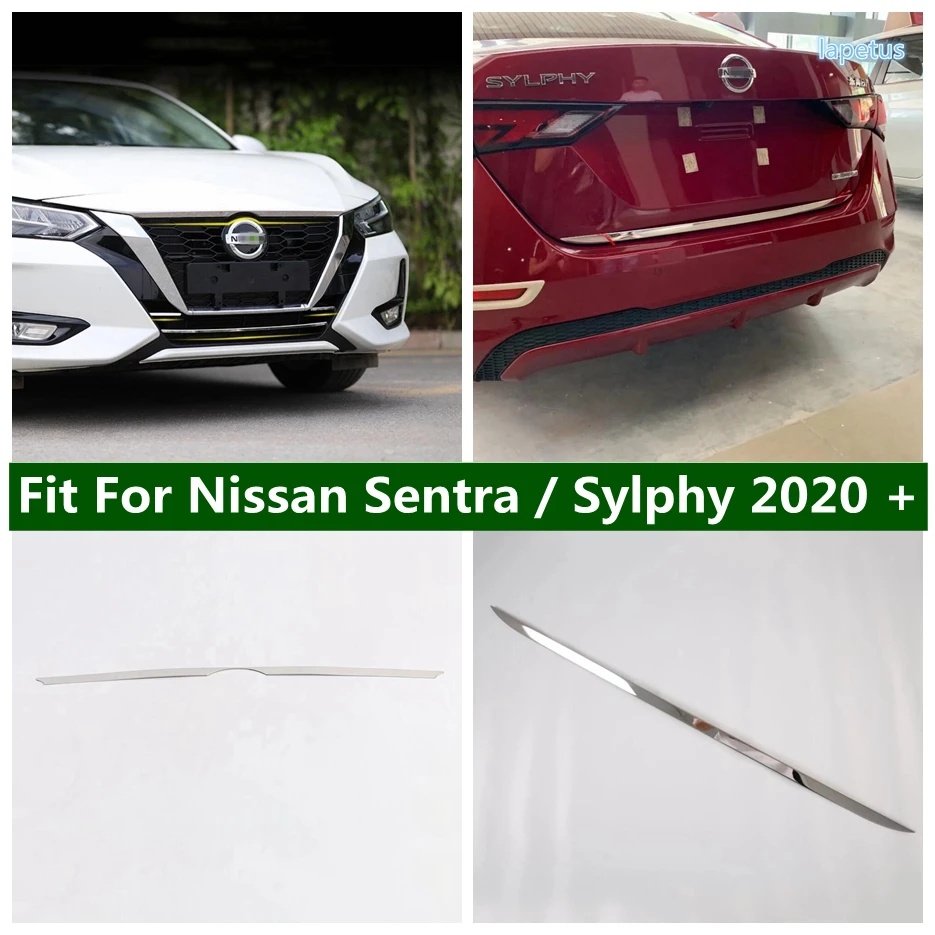 

Car Front Engine Hood Bonnet Rear Tail Trunk Door Lid Decor Strips Cover Trim For Nissan Sentra / Sylphy 2020 - 2023 Accessories