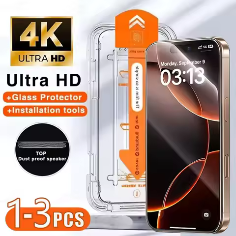 1-3Pcs Easy Installation Tempered Glass For Samsung S25 Ultra S24 FE S23 S22 S20 FE A56 A55 A54 A36 A25 A53 A16 Dust Free Glass