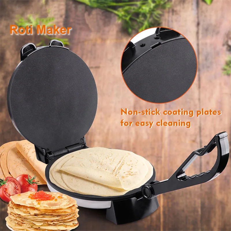 Zatwierdzona 2000W 10-calowa nieprzywierająca maszyna do robienia Chapati Tortilla Rotimatic Roti Maker Roti Chapati Maszyna do robienia Pita