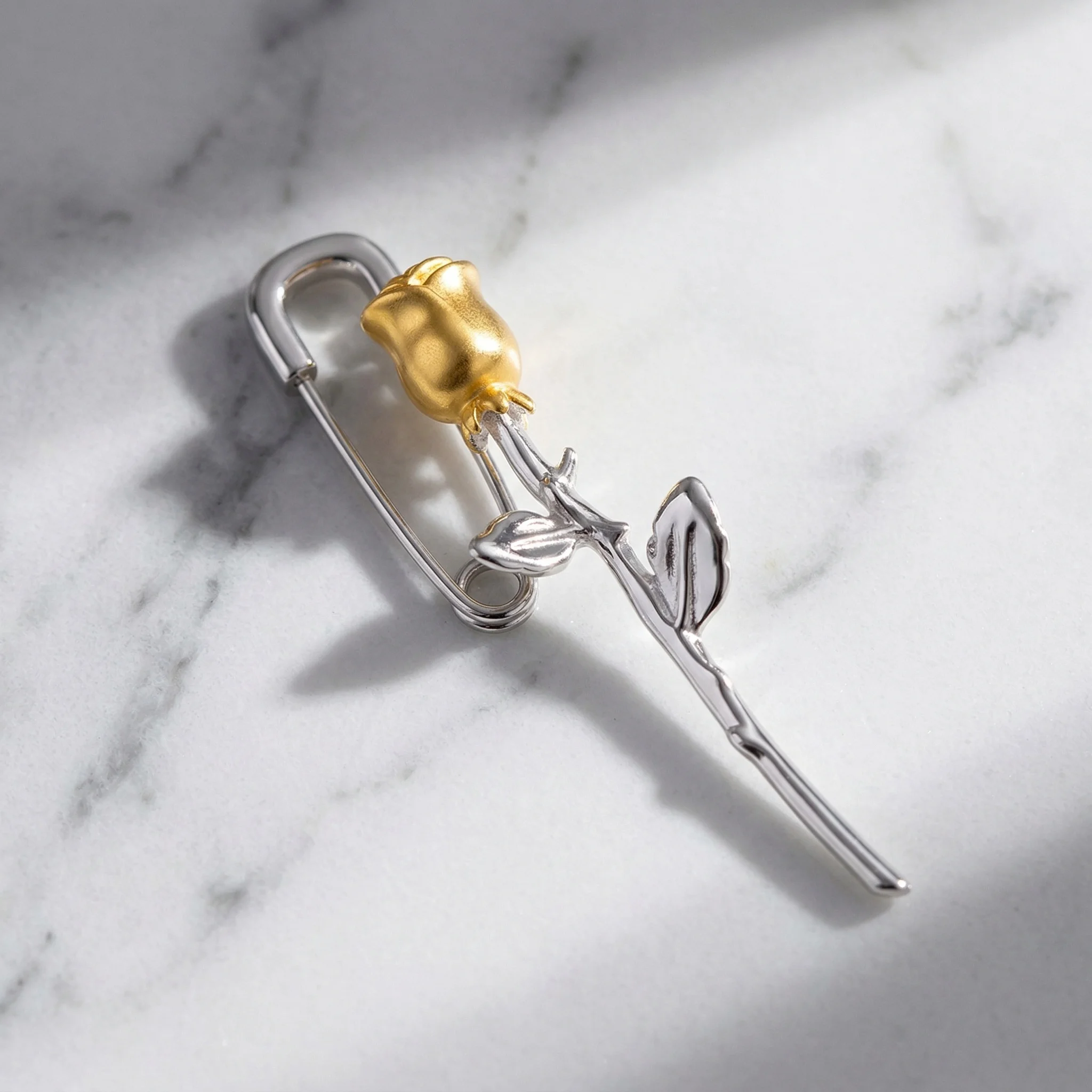 F.I.N.S French Style 925 Sterling Silver Earring Only One Piece Single Rose Pin Drop Earrings 925 Fine Jewelry Prevent Allergy
